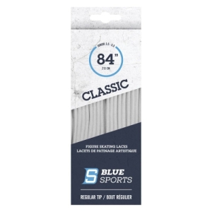 Šnúrky do korčulí - BLUE SPORTS-CLASSIC I Biela 249 cm