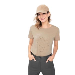 Dámske tričko s krátkym rukávom - VOLCANO-T-PERFECT-501-BEIGE Béžová XS