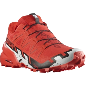 Pánska bežecká trailová obuv - SALOMON-Speedcross 6 GTX fiery red/black/white Červená 46