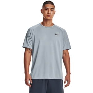 Pánske tréningové tričko s krátkym rukávom - UNDER ARMOUR-UA Tech 2.0 SS Tee-BLU-1326413-465 Modrá XXL