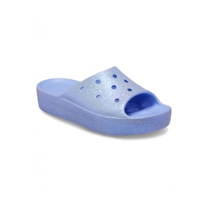 Dámske šlapky (plážová obuv) - CROCS-Classic Platform Glitter Slide W moon jelly Modrá 42/43