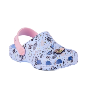 Dievčenské kroksy (rekreačná obuv) - COQUI-Little Frog + Amulet candy blue/baby pink Modrá 31/32