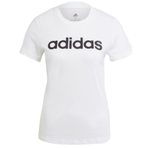 Dámske tričko s krátkym rukávom - ADIDAS-W LIN T-GL0768-white/black Biela XL