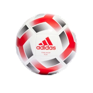 Futbalová lopta - ADIDAS-STARLANCER PLUS  WHITE/RED/BLACK Biela 5