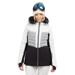Dámska lyžiarska bunda - FUNDANGO-Salina Padded Jacket-100-white Čierna XL