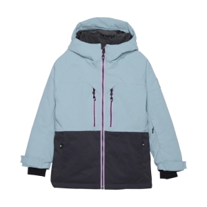 Dievčenská lyžiarska bunda - COLOR KIDS-Jr. Ski Jacket - Colorblock, stone blue Modrá 140