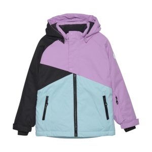 Dievčenská lyžiarska bunda - COLOR KIDS-Ski Jacket - Colorblock, aqua/esque Modrá 164
