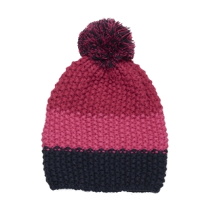 Dievčenská zimná čiapka - COLOR KIDS-Hat-Colorblock-741227.5944-fuchsia purple Ružová 52cm
