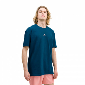 Pánske tričko s krátkym rukávom - 4F-TSHIRT-4FWSS24TTSHM1287-46S-TEAL Modrá XXL