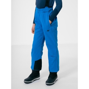 Chlapčenské lyžiarske nohavice - 4F-BOYS SKI TROUSERS JSPMN001-33S-BLUE Modrá 164