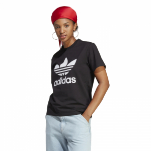Dámske tričko s krátkym rukávom - ADIDAS ORIGINALS-TREFOIL TEE-BLACK Čierna S