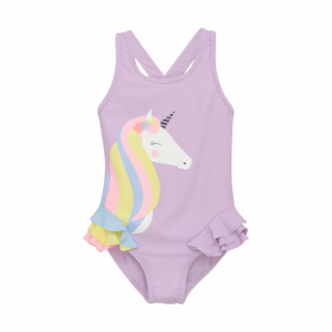Dievčenské plavky - COLOR KIDS-Swimsuit W. Application, lavender mist Mix 104