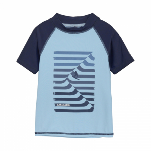 Chlapčenské tričko na kúpanie - COLOR KIDS-T-shirt W Print, cerulean Modrá 104