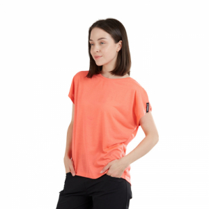 Dámske turistické tričko s krátkym rukávom - FUNDANGO-Rush T-shirt-352-coral Oranžová M