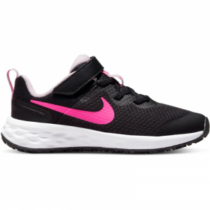 Dievčenská športová obuv (tréningová) - NIKE-Revolution 6 PSV black/pink foam/hyper pink Čierna 35
