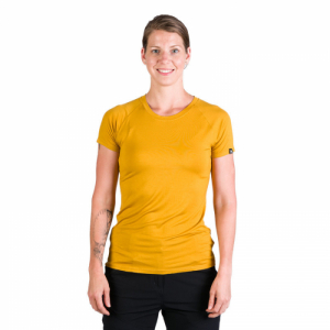 Dámske turistické tričko s krátkym rukávom - NORTHFINDER-DIANE-314-goldenyellow Žltá L