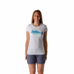 Dámske turistické tričko s krátkym rukávom - NORTHFINDER-KENYA-TR-4819OR-377-white Biela L