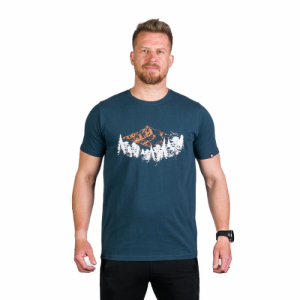 Pánske turistické tričko s krátkym rukávom - NORTHFINDER-KORY-526-inkblue Modrá XXL