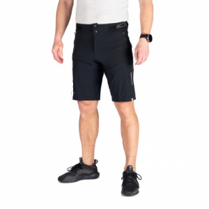 Pánske cyklistické nohavice - NORTHFINDER-LONNIE 2v1 Čierna XL