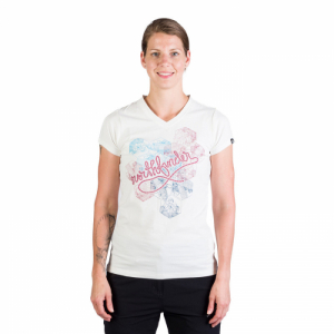 Dámske turistické tričko s krátkym rukávom - NORTHFINDER-SHERRY-377-white Biela L