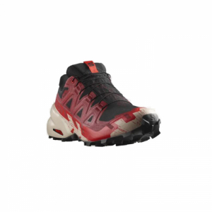 Pánska bežecká trailová obuv - SALOMON-Speedcross 6 GTX black/red dalhia/poppy red Červená 46 2/3