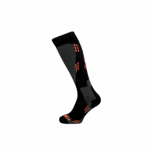 Lyžiarske podkolienky (ponožky) - TECNICA-Wool ski socks, black/orange Čierna 39/42