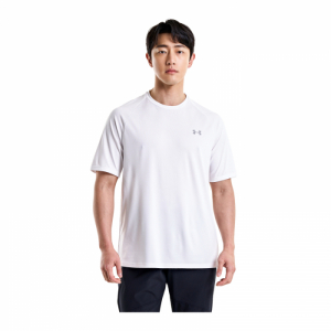 Pánske tréningové tričko s krátkym rukávom - UNDER ARMOUR-UA Tech Reflective SS-WHT Biela XL