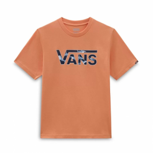 Chlapčenské tričko s krátkym rukávom - VANS-BY CLASSIC LOGO FILL BOYS-Orange Oranžová S