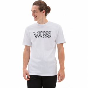 Pánske tričko s krátkym rukávom - VANS-CHECKERED  Tee-B White/Black Biela XL