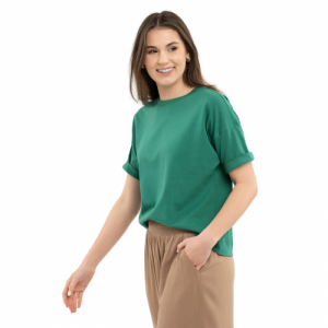 Dámske tričko s krátkym rukávom - VOLCANO-T-FLAME-300-GREEN Zelená XL