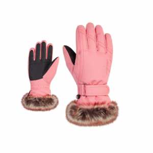 Dievčenské lyžiarske rukavice - ZIENER-LIM-801938-354-pink vanilla stru Ružová 7,5